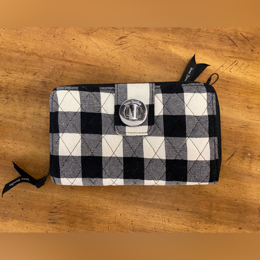Vera Bradley Black and White Plaid Wallet